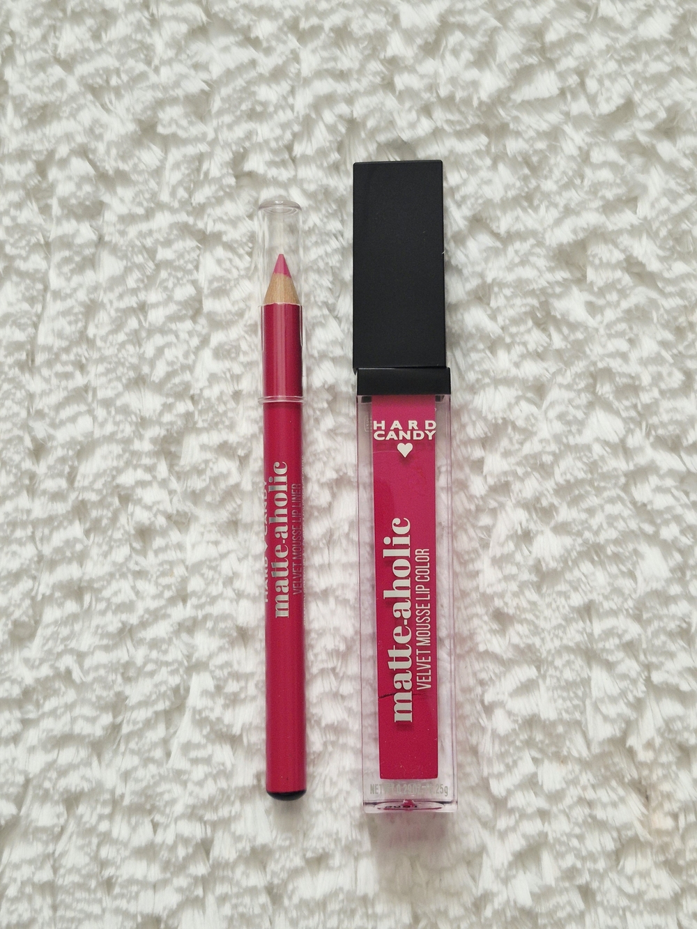 Hard Candy Matte-aholic Velvet Mousse Lip Color & Lip Pencil - Hot Pink